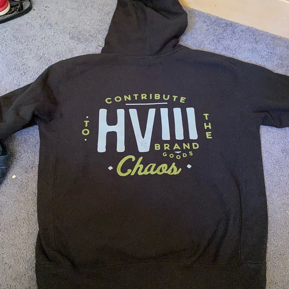 HVIII Brand Goods hoody hoodie sweatshirt. mens size small. heavyweight